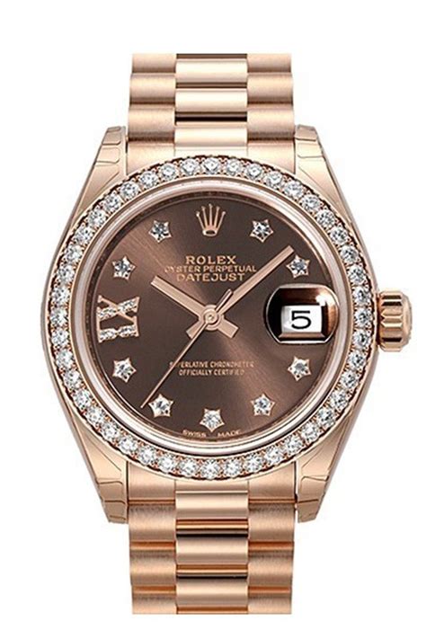 rolex rose gold ladies|rolex 28mm ladies datejust watch.